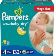 Pampers Active Baby 4 132ks - cena, porovnanie