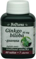 MedPharma Ginkgo Biloba + Guarana 67tbl - cena, porovnanie