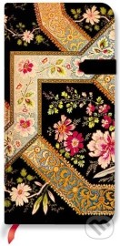 Paperblanks - Filigree Floral Ebony - SLIM - linajkový