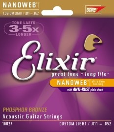 Elixir Acoustic Nanoweb Phosphor Bronze Custom Light