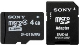 Sony Micro SDHC Class 4 4GB