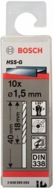 Bosch Vrták do kovu HSS-G 135° DIN 338 pr.1.5mm 10ks 2608595050