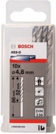 Bosch Vrták do kovu HSS-G 135° DIN 338 pr.4.8mm 10ks 2608595334