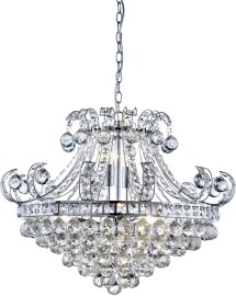 Searchlight Crystal Tiered Chandelier 5046-6CC