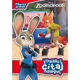 Zootropolis - vyfarbuj, čítaj, nalepuj