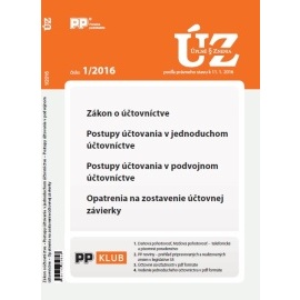 UZZ 1/2016 Zákon o účtovníctve