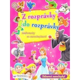 Z rozprávky do rozprávky-ružová-maľovánky so samolepkami