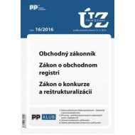 UZZ 16 2016 Obchodný zákonník - Zákon o obchodnom registri - cena, porovnanie