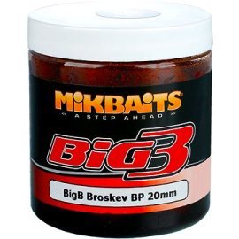 Mikbaits Legends Boilie v dipe BigB Broskyňa Black pepper 20mm 250ml