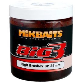 Mikbaits Legends Boilie v dipe BigB Broskyňa Black pepper 24mm 250ml