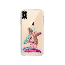 iSaprio Bumper Kissing Mom Blond and Boy Apple iPhone XS Max