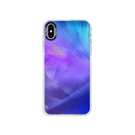 iSaprio Bumper Purple Feathers Apple iPhone XS Max