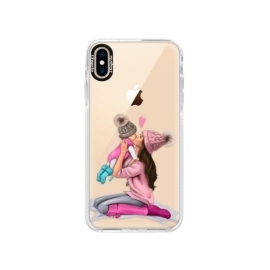 iSaprio Bumper Kissing Mom Brunette and Girl Apple iPhone XS Max