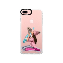 iSaprio Bumper Kissing Mom Brunette and Boy Apple iPhone 7 Plus