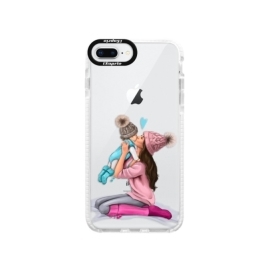 iSaprio Bumper Kissing Mom Brunette and Boy Apple iPhone 8 Plus