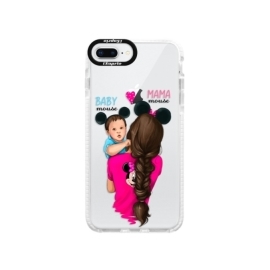 iSaprio Bumper Mama Mouse Brunette and Boy Apple iPhone 8 Plus