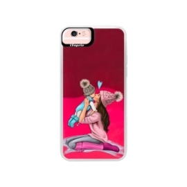 iSaprio Pink Kissing Mom Brunette and Boy Apple iPhone 6 Plus/6S Plus