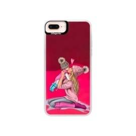 iSaprio Pink Kissing Mom Blond and Girl Apple iPhone 8 Plus