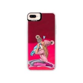 iSaprio Pink Kissing Mom Blond and Boy Apple iPhone 8 Plus