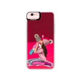 iSaprio Pink Kissing Mom Brunette and Girl Apple iPhone 6 Plus/6S Plus