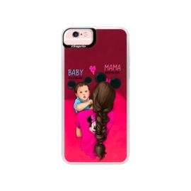 iSaprio Pink Mama Mouse Brunette and Boy Apple iPhone 6 Plus/6S Plus