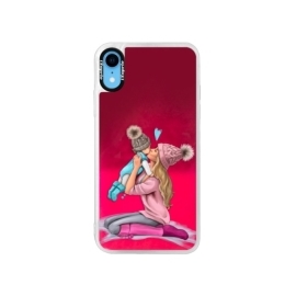 iSaprio Pink Kissing Mom Blond and Boy Apple iPhone XR