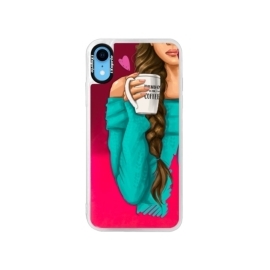 iSaprio Pink My Coffe and Brunette Girl Apple iPhone XR