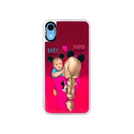 iSaprio Pink Mama Mouse Blonde and Boy Apple iPhone XR