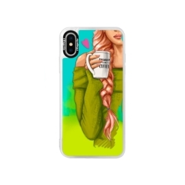 iSaprio Blue My Coffe and Redhead Girl Apple iPhone XS