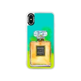 iSaprio Blue Chanel Gold Apple iPhone X