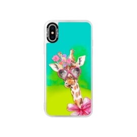 iSaprio Blue Lady Giraffe Apple iPhone X