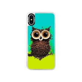 iSaprio Blue Owl And Coffee Apple iPhone XS