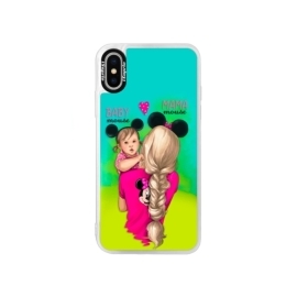 iSaprio Blue Mama Mouse Blond and Girl Apple iPhone XS