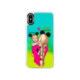 iSaprio Blue Mama Mouse Blonde and Boy Apple iPhone X