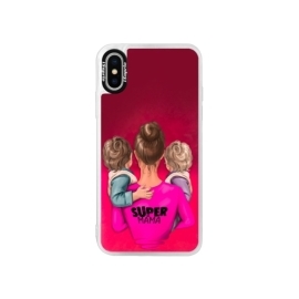 iSaprio Pink Super Mama Two Boys Apple iPhone XS