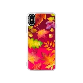 iSaprio Pink Autumn Leaves 01 Apple iPhone XS