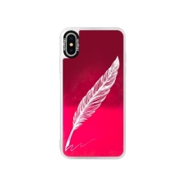 iSaprio Pink Writing By Feather Apple iPhone X