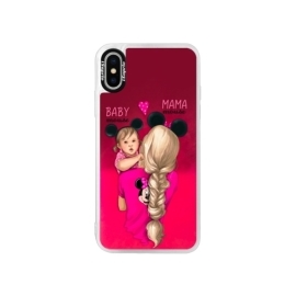 iSaprio Pink Mama Mouse Blond and Girl Apple iPhone XS