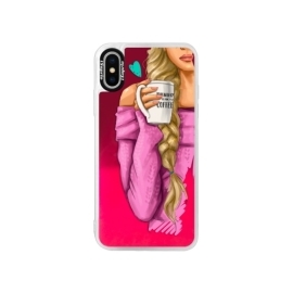 iSaprio Pink My Coffe and Blond Girl Apple iPhone XS