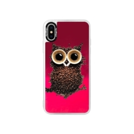 iSaprio Pink Owl And Coffee Apple iPhone X