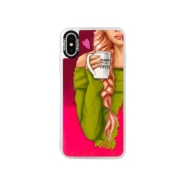 iSaprio Pink My Coffe and Redhead Girl Apple iPhone X