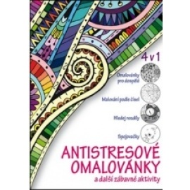 Antistresové omalovánky a další zábavné aktivity 4 v 1