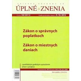 UZZ 30/2012 Zákon o správnych poplatkoch