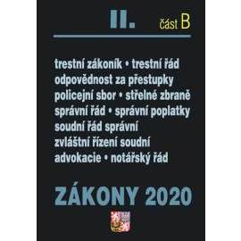 Zákony II část B 2020 – Trestní zákony – Úplná znění po novelách k 1. 1. 2020