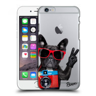 Picasee Silikónový prehľadný obal pre Apple iPhone 6/6S - French Bulldog - cena, porovnanie