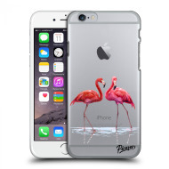 Picasee Silikónový prehľadný obal pre Apple iPhone 6/6S - Flamingos couple - cena, porovnanie