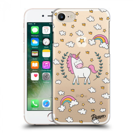 Picasee Silikónový prehľadný obal pre Apple iPhone 7 - Unicorn star heaven