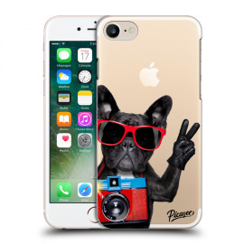 Picasee Silikónový prehľadný obal pre Apple iPhone 7 - French Bulldog