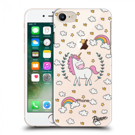 Picasee Silikónový prehľadný obal pre Apple iPhone 8 - Unicorn star heaven