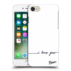 Picasee Silikónový prehľadný obal pre Apple iPhone 8 - I love you